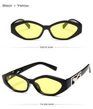 Load image into Gallery viewer, Retro Small Frame Polygon Cat Eyes Women Sunglasses Brand Designer Fashion Cheetah Decoration Ladies Sun Glasses UV400