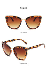 Load image into Gallery viewer, Vintage Cat Eye Sunglasses Women Fashion Brand Designer Sunglasses Female Sexy Leopard Cateyes Black Gradient Oculos De Sol