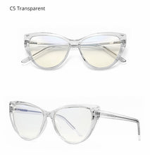 Load image into Gallery viewer, Ralferty Quality TR90 Glasses Frame Female Prescription Glasses Transparent Red Blue Light Glasses With Spring NO Grade Glasses