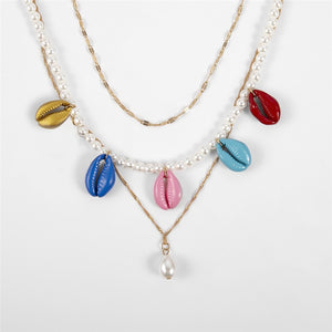 Punk Multi Layered Pearl Choker Necklace Collar Statement Virgin Mary Coin Crystal Pendant Necklace Women Jewelry