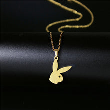 Load image into Gallery viewer, 2020 New Arrivals Kpop Cute Long Ear Rabbit Bunny Pendant Necklaces playboy- Necklace Party gift Hippop Minimalist Jewelry