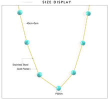Carica l&#39;immagine nel visualizzatore di Gallery, LUXUKISSKIDS 2020 New (45+5cm) Gold Pendants Link Chain Choker Necklace Women Jewelry Stainless Steel Babygirl Necklaces Set