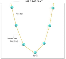 Load image into Gallery viewer, LUXUKISSKIDS 2020 New (45+5cm) Gold Pendants Link Chain Choker Necklace Women Jewelry Stainless Steel Babygirl Necklaces Set