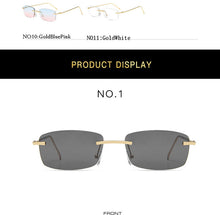 Load image into Gallery viewer, Rimless Sunglasses Women Small Frame Square Sun Glasses Women Luxury Brand Designer Sunglasses for Women Gafas De Sol