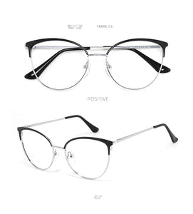 Cat Eye Round Decorative Glasses Optical Female Computer Prescription Eyewear For Myopia Reading Retro Women's Eyeglasses Frames