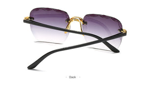 Square Sunglasses Women Frameless Gradient Sun Glasses Women/Men Brand Designer Retro Pink Outdoor Lentes De Sol Mujer
