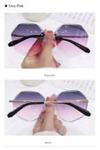Load image into Gallery viewer, 2022 Rimless Sunglasses Women Brand Designer Sun Glasses Gradient Shades Cutting Lens Ladies Frameless Metal Eyeglasses UV400