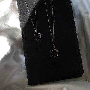 New Fashion Sweet Moon  Silver Plated  Jewelry Temperament Crescent Clavicle Chain Pendant Necklaces
