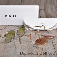 Load image into Gallery viewer, Prescription Eyeglasses Frame With clip sunglasses men Women square Myopia Optical Gentle  Diplo-lone wolf 032  Reading glasses