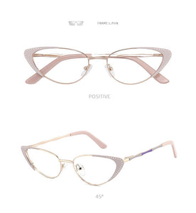 Rivet Women's Medical Eyeglasses With Frame For Women Round Decorative Glasses Female Prescription Glasses Ladies Eyewear Brand