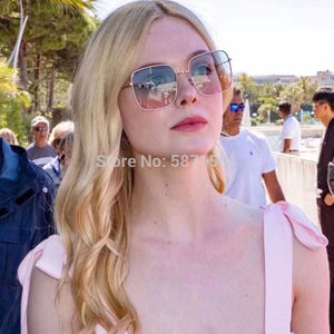 High Quality Luxury Brand Design Stellaire Sunglasses Metal Square Frames Nylon UV400 Lens Sunglasses Women Men With Case