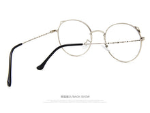 Load image into Gallery viewer, Retro Cat Ear Glasses Frame Fashion Ladies Glasses Round Glasses Korean Glasses Frames Ladies Decorative Glasses