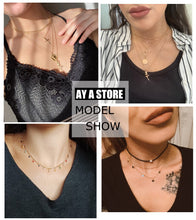 Load image into Gallery viewer, Multi Layered Necklace for Women Vintage Portrait Coin Star Moon Pendant Necklace Geometric Collier Collares