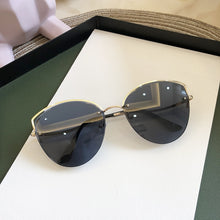 Load image into Gallery viewer, High Quality women's Oval Cat Eye Sunglasses Lady Metal Rimless shades Luxury Sunglasses Female Driving Glasses zonnebril dames