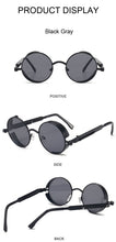 Load image into Gallery viewer, Classic Gothic Steampunk Sunglasses Women Brand Designer Vintage Round Metal Frame Sun Glasses Female Male High Quality UV400