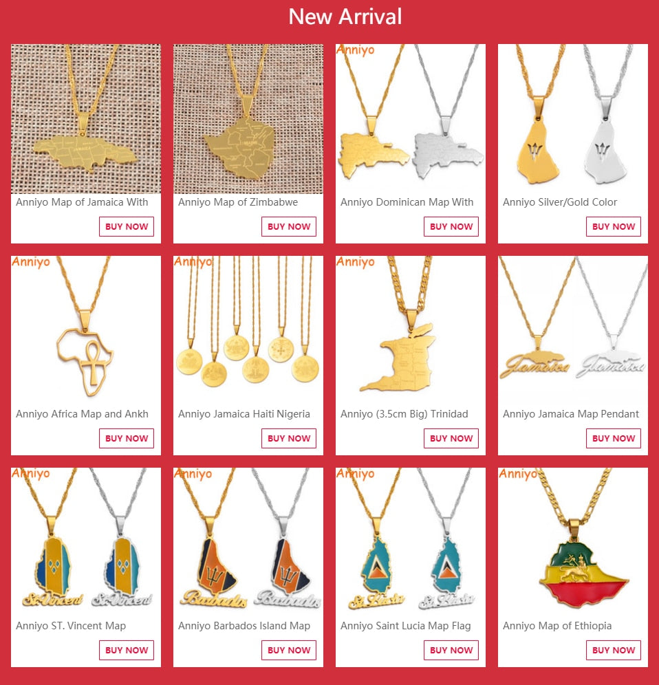 Anniyo With City Name Angola Map Pendant Necklaces Gold Color African Jewelry Angolan Country Maps #135621