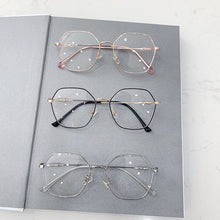 Load image into Gallery viewer, Clear Glasses Frames Women Retro Metal Polygon Eyeglasses Womens Gradient Pink Optical Frame Spectacles Hollow Design
