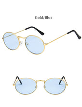 Load image into Gallery viewer, Retro Alloy Sunglasses Women Metal Round Sunglasses Women Vintage Oval Sun Glasses for Men Luxury Designer Gafas De Sol