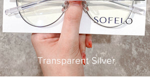 Aviation Transparent Optical Glasses Frame Women Clear Myopia Prescription Eyeglasses Frame UV Anti Blue Light Computer Eyewear