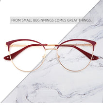 Carica l&#39;immagine nel visualizzatore di Gallery, Cat Eye Round Decorative Glasses Optical Female Computer Prescription Eyewear For Myopia Reading Retro Women&#39;s Eyeglasses Frames