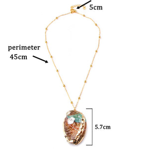 Conch Shell Necklace Sea Beach Shell Chain Pendant Necklace For Women Collier Femme Shell Cowrie Summer Jewelry Bohemian