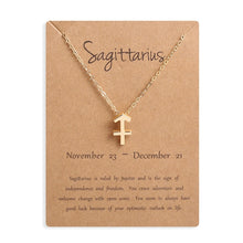 Carica l&#39;immagine nel visualizzatore di Gallery, Men Women 12 Horoscope Zodiac Sign Gold Pendant Necklace Aries Leo 12 Constellations Jewelry Kids Christmas Gifts 19NOV91