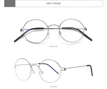 Load image into Gallery viewer, Screwless Eyewear Prescription Eyeglasses Frame Women Round Myopia Optical Denmark Korean Glasses Frame Men Titanium 98607