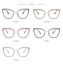 Load image into Gallery viewer, Metal Glasses Frame Women Cat Eye Myopia Computer Eyeglasses Frame  Lady Stylish Eyewear High Quality MS3535