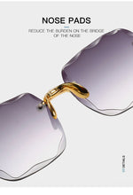 Carica l'immagine nel visualizzatore di Gallery, 2022 Occhiali da sole quadrati senza montatura Donne Designer di marca di lusso Occhiali rossi estivi Occhiali da sole moda per uomo UV400 Shades Oculos 