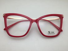 Load image into Gallery viewer, Sexy Red Eyeglasses Frame Women Cat Eye Glasses Clear Lens Sunglasses Frame Fashion Spectacles Oversized Eyewear Metal Legs