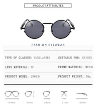 Load image into Gallery viewer, 2022 Classic New Punk Sunglasses Women Anti-reflective Mirror Round Metal Sun Glasses Vintage Men New Spring Glasses Uv400