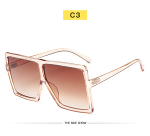 New Square Sunglasses Women Sun Glasses Female Eyewear Eyeglasses Plastic Frame Clear Lens UV400 Shade Fashion Driving