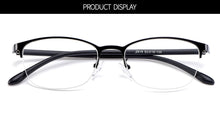 Carica l&#39;immagine nel visualizzatore di Gallery, Gmei Optical Urltra-Light Women Titanium Alloy Oval Half Rim Glasses Frames Eyewear With Flexible Legs IP Electroplating Y2515