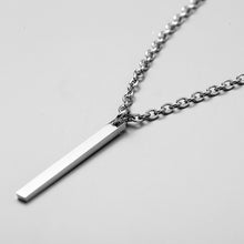 Carica l&#39;immagine nel visualizzatore di Gallery, men necklace stainless steel Necklace Women Men Simple Long Chain Rectangular pendant Necklace Statement Couples Choker Gifts