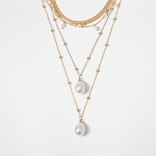 Load image into Gallery viewer, Bohemian Multi Layer Imitation Pearl Tassel Choker Necklace Collar Statement Pendant Necklace for Women Jewelry
