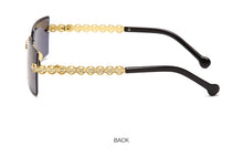 Carica l'immagine nel visualizzatore di Gallery, Occhiali da sole con diamanti senza montatura alla moda Design di marca da donna Occhiali da sole quadrati piccoli in metallo Tonalità di lusso Occhiali UV400 Gafas De Sol