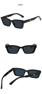 Ladies Small Square Sunglasses Women  Narrow Frame Sun Glasses Retro Rectangle Eyewears Beige Eyeglasses