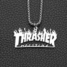Carica l&#39;immagine nel visualizzatore di Gallery, male necklace chain on the neck for men letter pendants stainless steel gifts for male accessories hip hop gold chain necklace
