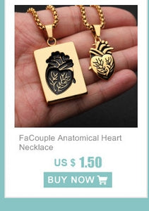 Gothic Punk Style Puzzel Paard Anatomical Heart Necklace For Men Fashion Gold Color Jewelry Party Couple Wedding Gifts VIP Link