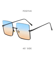Load image into Gallery viewer, 2022 Sunglasses Women Luxury Sun Glasses For Women Glasses Retro Brand Square Sunglasses Women Metal Half Frame Eyewear