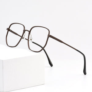 Gmei Optical Business Men Aluminum Magnesium Square Glasses Frame With Spring Hinges Brand Designer Spectacles Frames GF9008