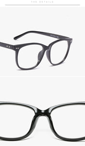 Retro Transparent Clear Lens Eyeglasses Fake Optical Eye Glasses Frames For Women Fashion Myopia Square Spectacles Eyewear