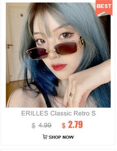 ERILLES Vintage Cat Eye Sunglasses Women Fashion Luxury Sexy Small Frame UV400 Sun Shades Glasses Female Oculos De Sol Feminino
