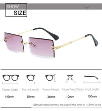 Load image into Gallery viewer, Fashion Popular Rimless Rectangle Sunglasses Women Men Shades Alloy Glasses UV400 O264