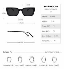 Load image into Gallery viewer, NYWOOH Vintage Rectangle Sunglasses Women Leopard Ladies Sun Glasses Retro Brand Designer Travel Eyewear UV400