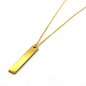 2020 Fashion New Black Rectangle Pendant Necklace Men Trendy Simple Stainless Steel Chain Men Necklace Jewelry Gift