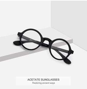Acetate Optical Glasses Frame Men Full Retro Vintage Round Circle Prescription Eyeglasses Nerd Women Spectacles Myopia Eyewear