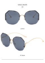 Load image into Gallery viewer, 2022 New Women Sunglasses Rimless UV400 Brand Designer High Quality Gradient Sun Glasses Female oculos