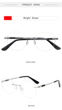 Load image into Gallery viewer, Krasivyy Vintage Round Rimless Glasses Frame Women B Titanium Myopia Optical Prescription Eyeglasses Men New Screwless Eyewear