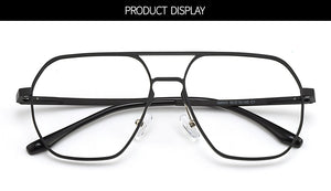 Gmei Optical Pilot Retro Aluminum Magnesium Men Glasses Frame With Spring Hinges Brand Designer Square Spectacles Frames GF9003